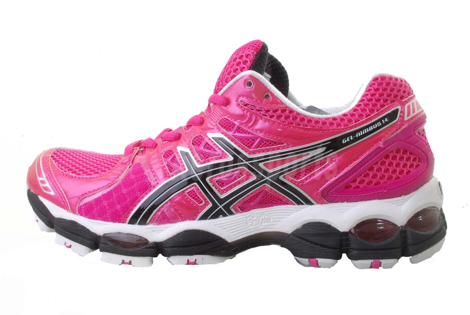 Asics GelNimbus 14 Neon Pink Womens Running Shoes T291N