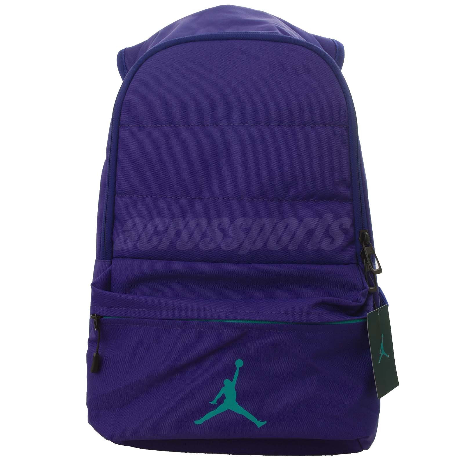 Nike Jordan Basic Jumpman Backpack Purple New Emerald Grape V Bag 465003-560 | eBay