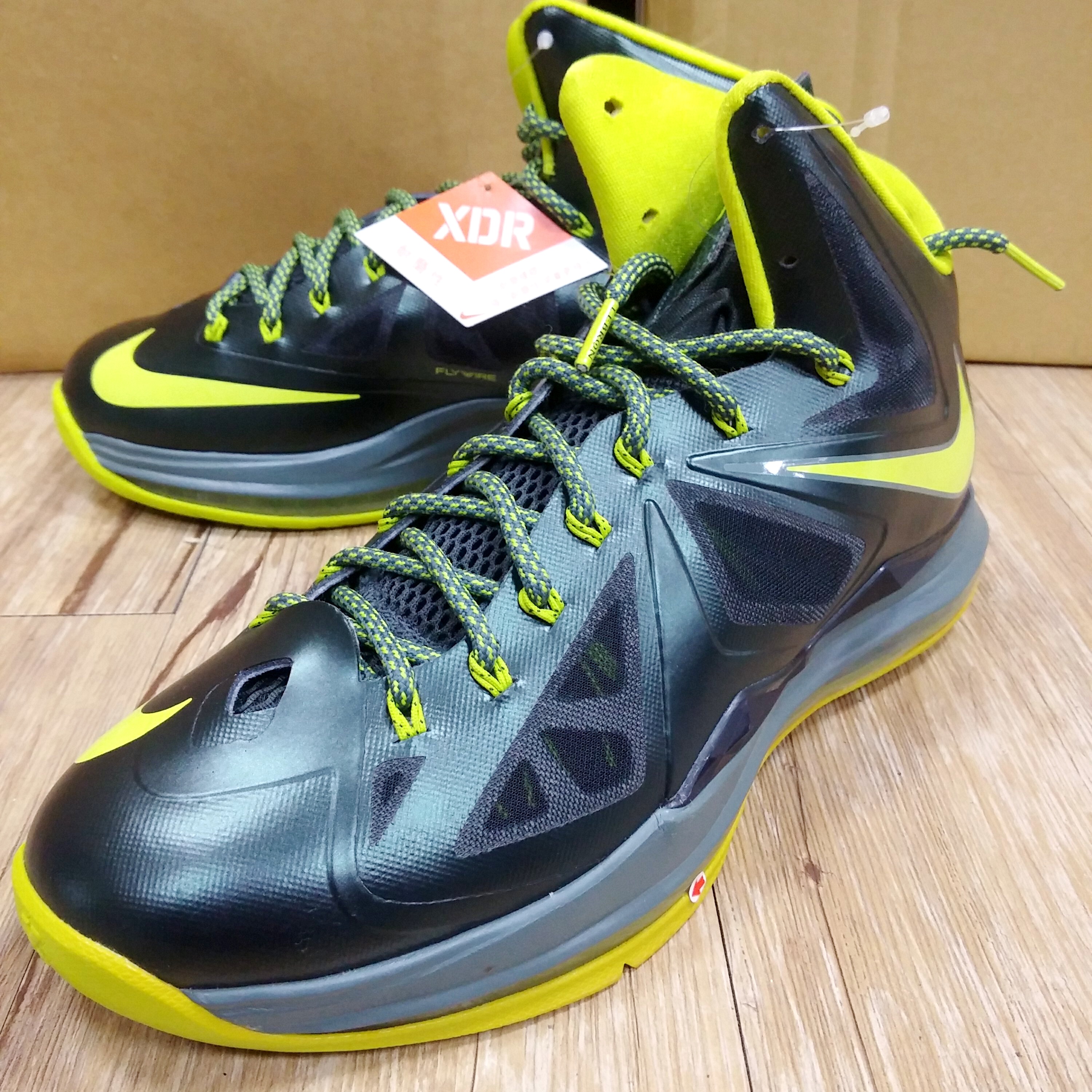Nike Lebron X XDR Dunkman Air Max Green Mens Basketball Shoes with tiny