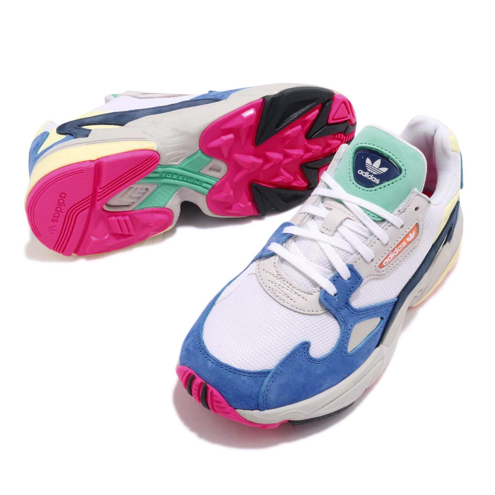 adidas falcon blue yellow pink