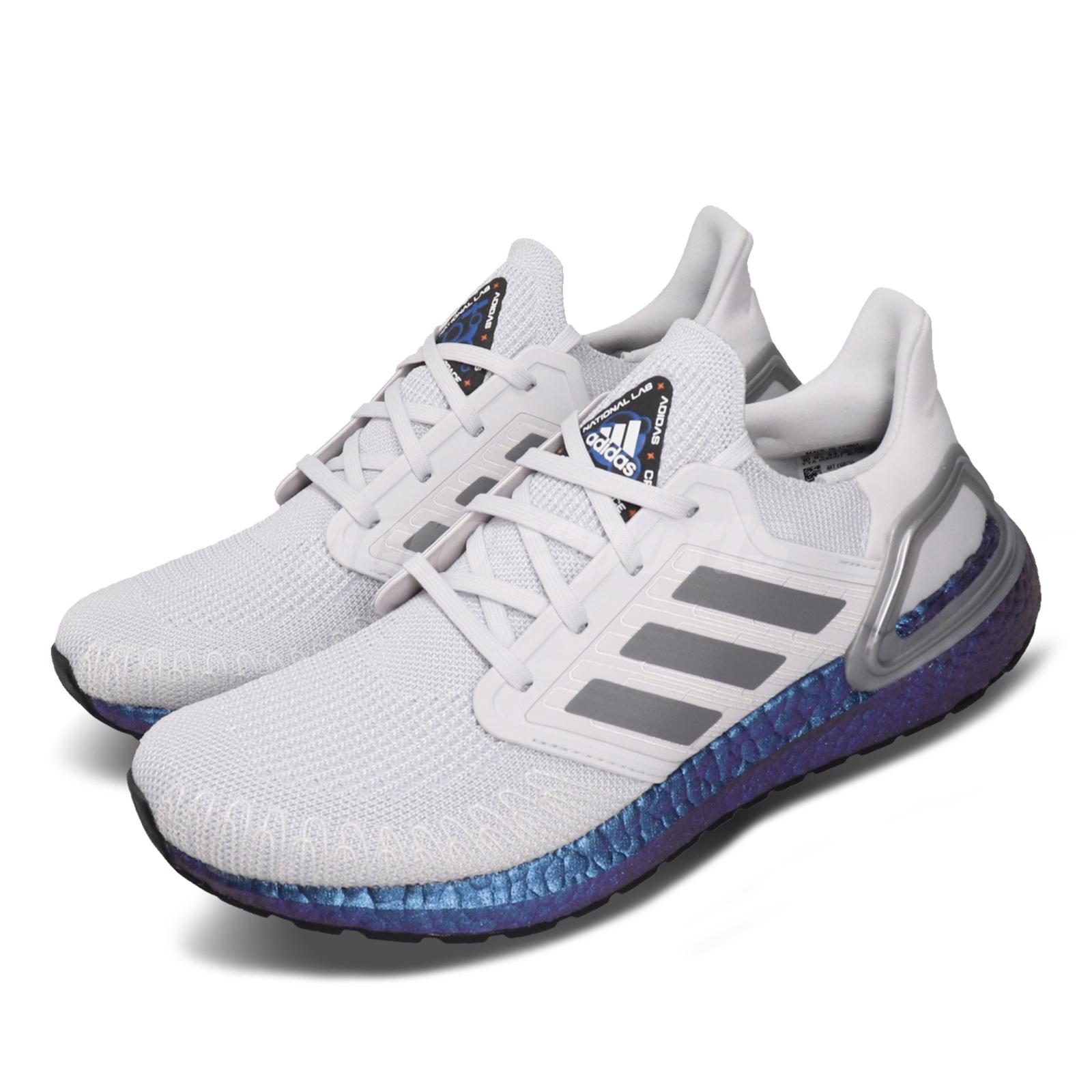 adidas UltraBOOST 20 Grey Blue Men Road Running Jogging Shoes