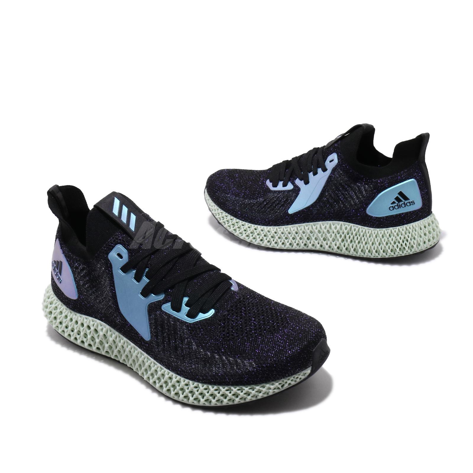 adidas Alphaedge 4D Black Blue Purple Men Women Running Adidas AlphaEDGE 4D Core BlackGlory BlueCollegiate