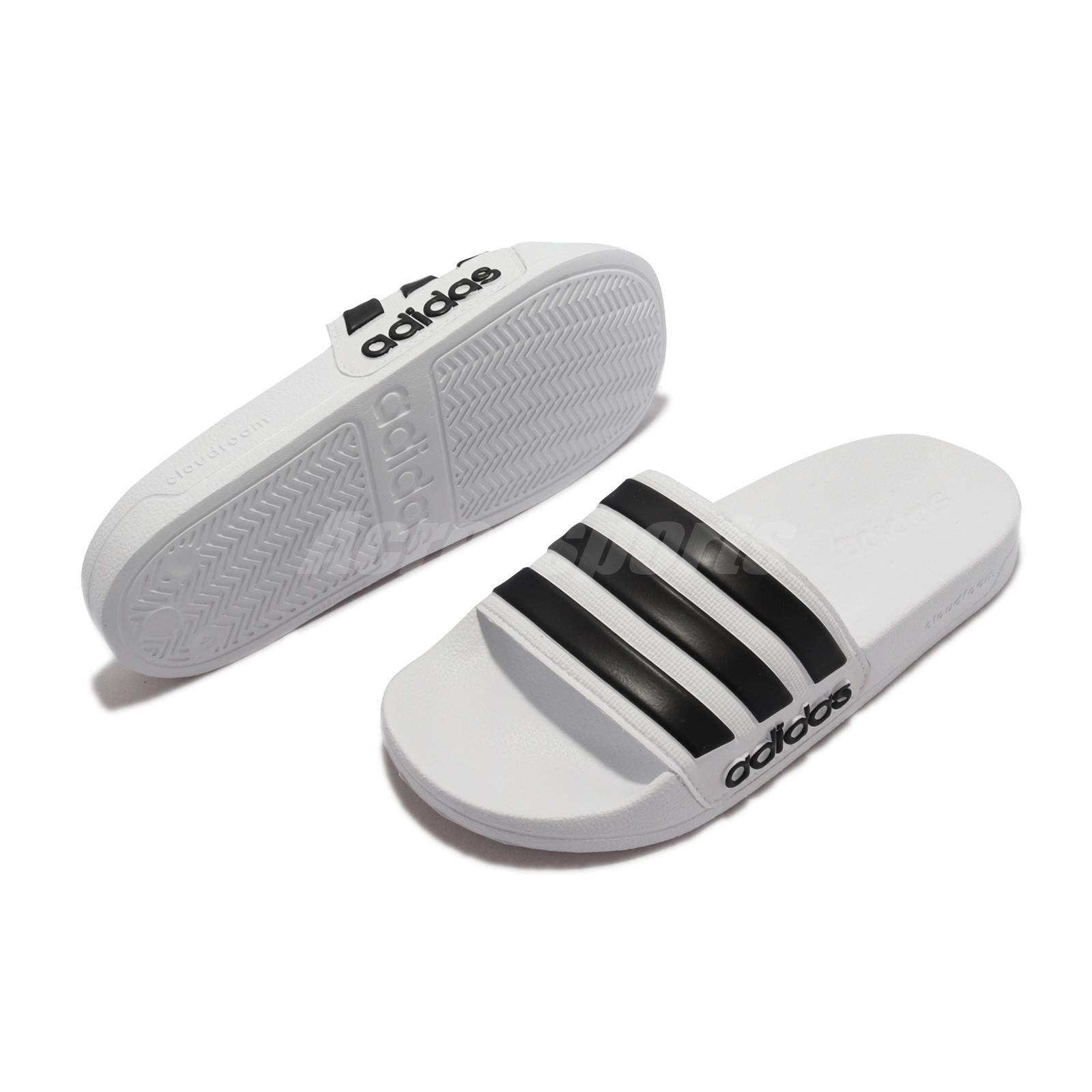 adidas Adilette Shower White Black Men Unisex Slip On Water Sandal