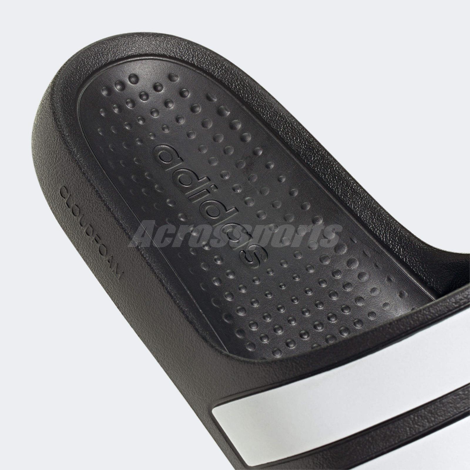 adidas Adilette Flow Core Black White Men Casual Lifestyle Slip On
