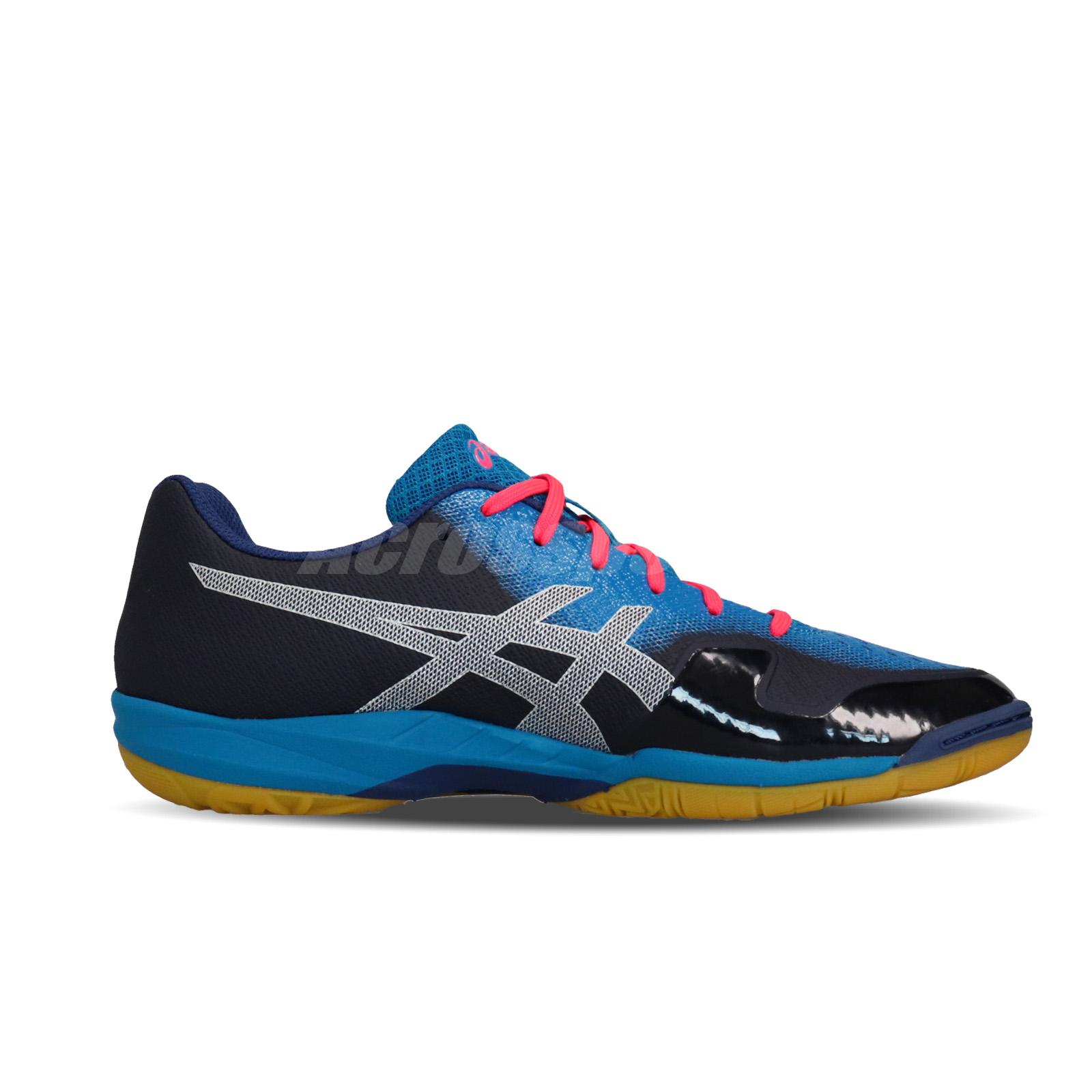 asics gel blade 6 men's shoes blue print silver
