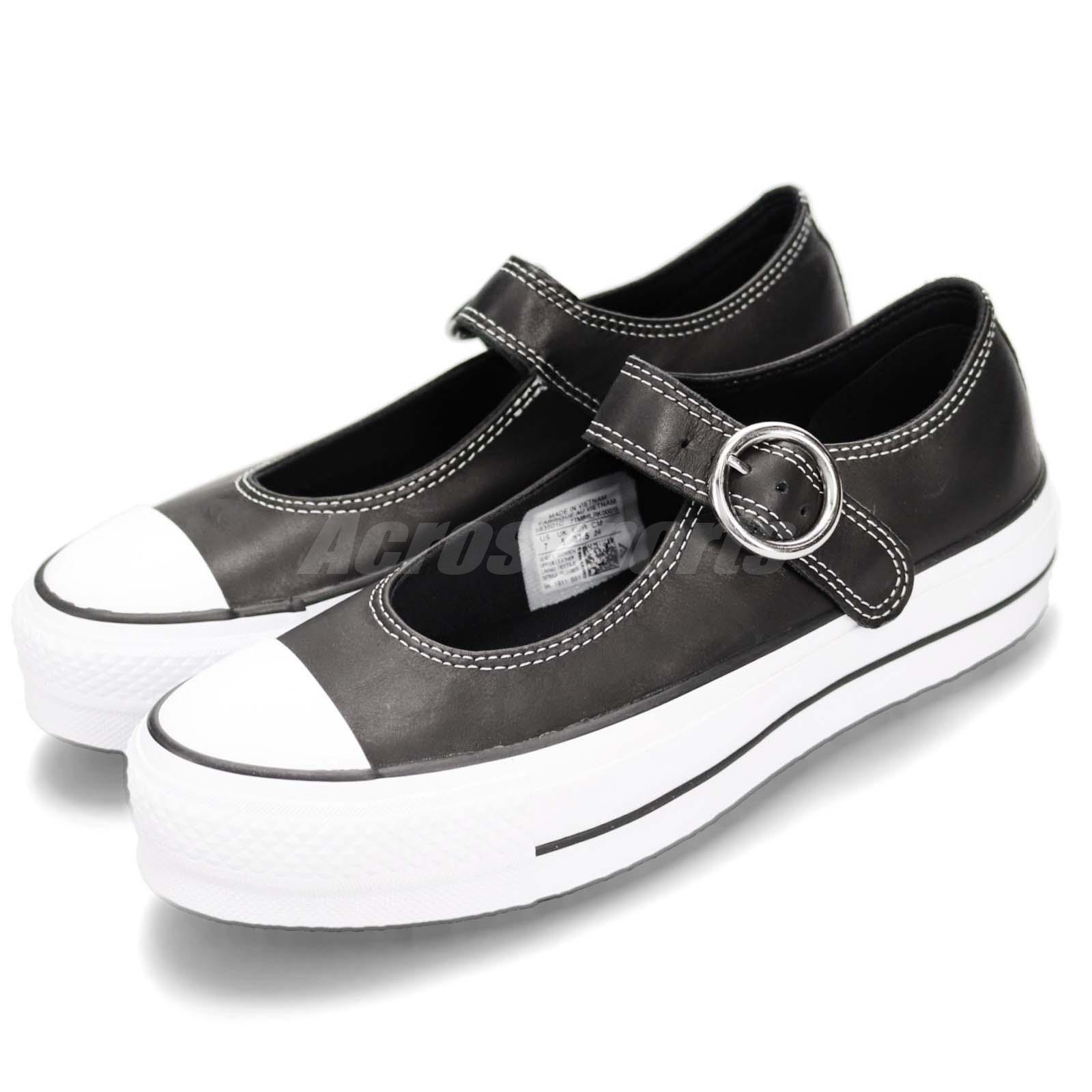 Converse Chuck Taylor All Star Mary Jane Black White Women Slip On Shoes 563501C | eBay