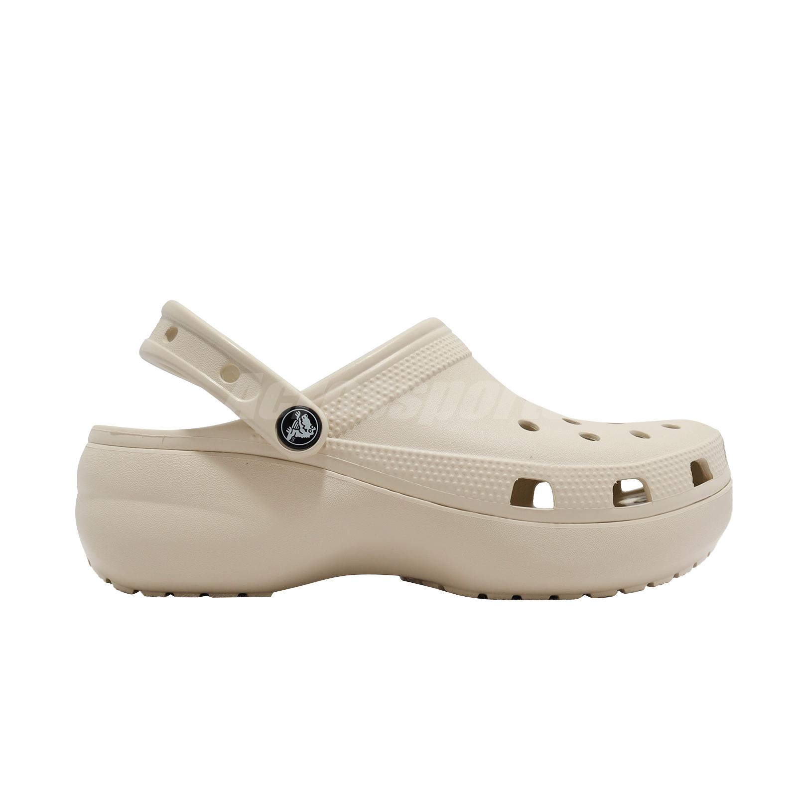 サンダル・ミュール Crocs Classic Platform Clog Women Sandal Bone 206750-2Y2 Crocs Classic Platform Clog W Bone Beige Women Slip On