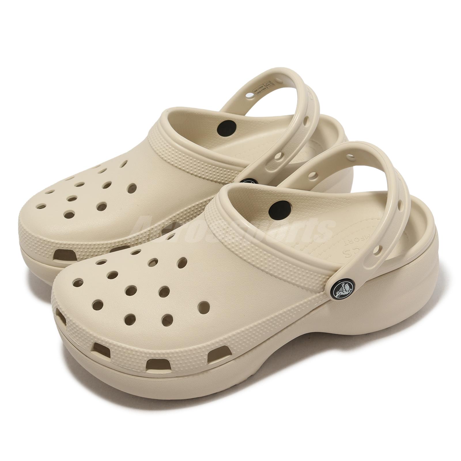 サンダル・ミュール Crocs Classic Platform Clog Women Sandal Bone 206750-2Y2 Crocs Classic Platform Clog W Bone Beige Women Slip On