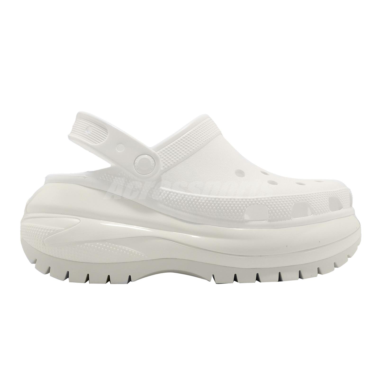 国内配送 CROCS CLASSIC MEGA CRUSH CLOG WHITE Crocs Classic Mega Crush Clog White Men Unisex Platform