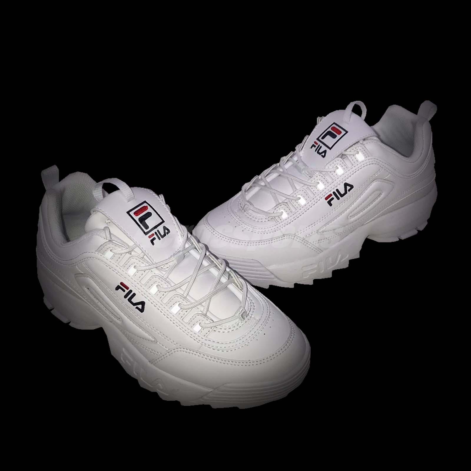 Fila Disruptor 2 II White Navy Red Men Women Unisex Casual