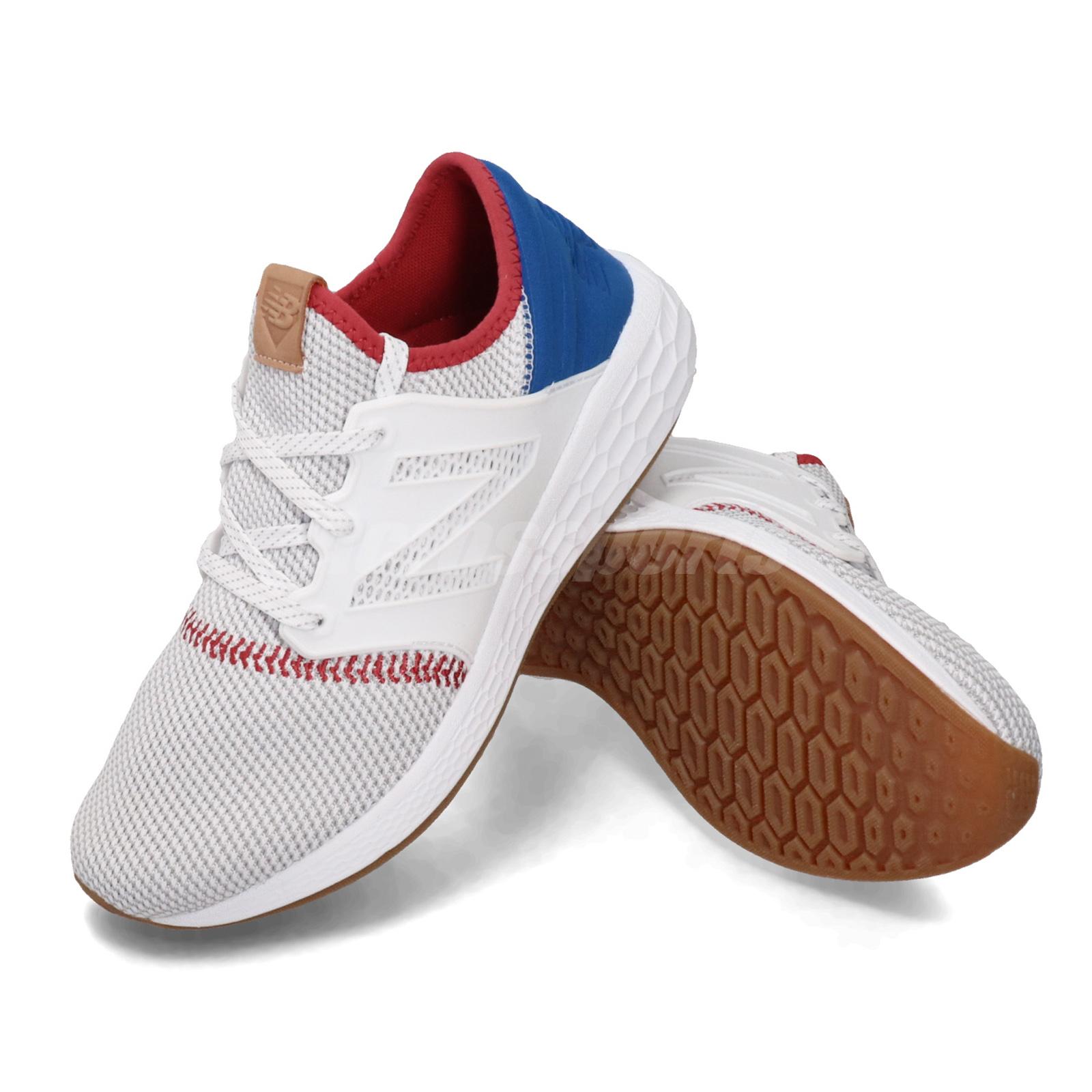 New Balance Fresh Foam Cruz V2 White Blue Red Gum Men ...