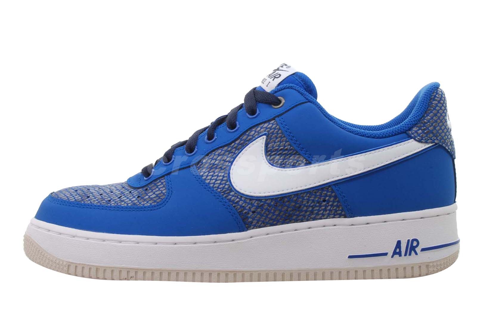nike air force 1 snake skin game royal blue mens casual shoes