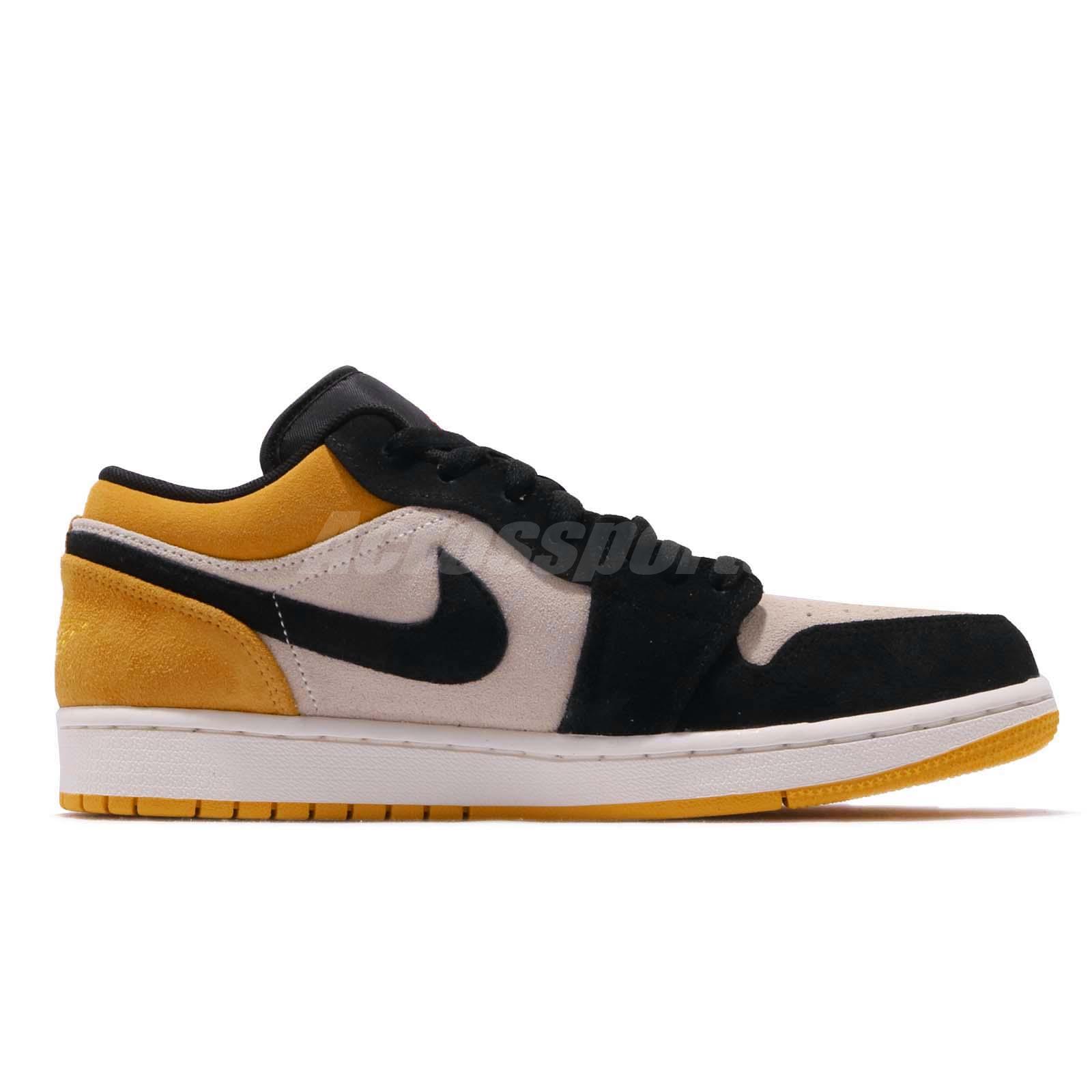Nike Air Jordan 1 Low I AJ1 Sail University Gold Black Men Shoes 553558-127 | eBay