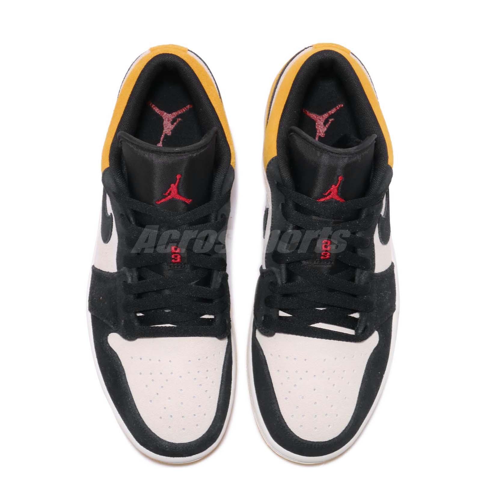 Nike Air Jordan 1 Low I AJ1 Sail University Gold Black Men Shoes 553558-127 | eBay