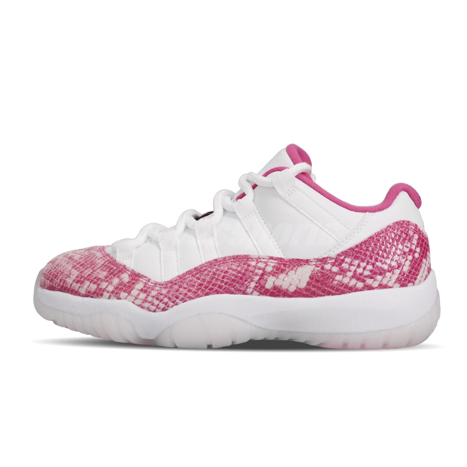 wmns air jordan 11 retro low pink snakeskin