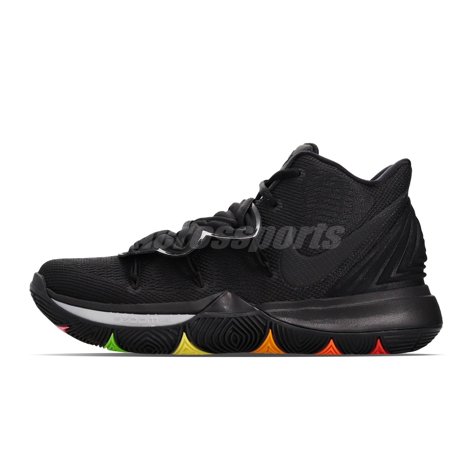 Nike Kyrie 5 EP V Irving Neon Rainbow Sole Black Men Shoes Sneakers AO2919-001 | eBay