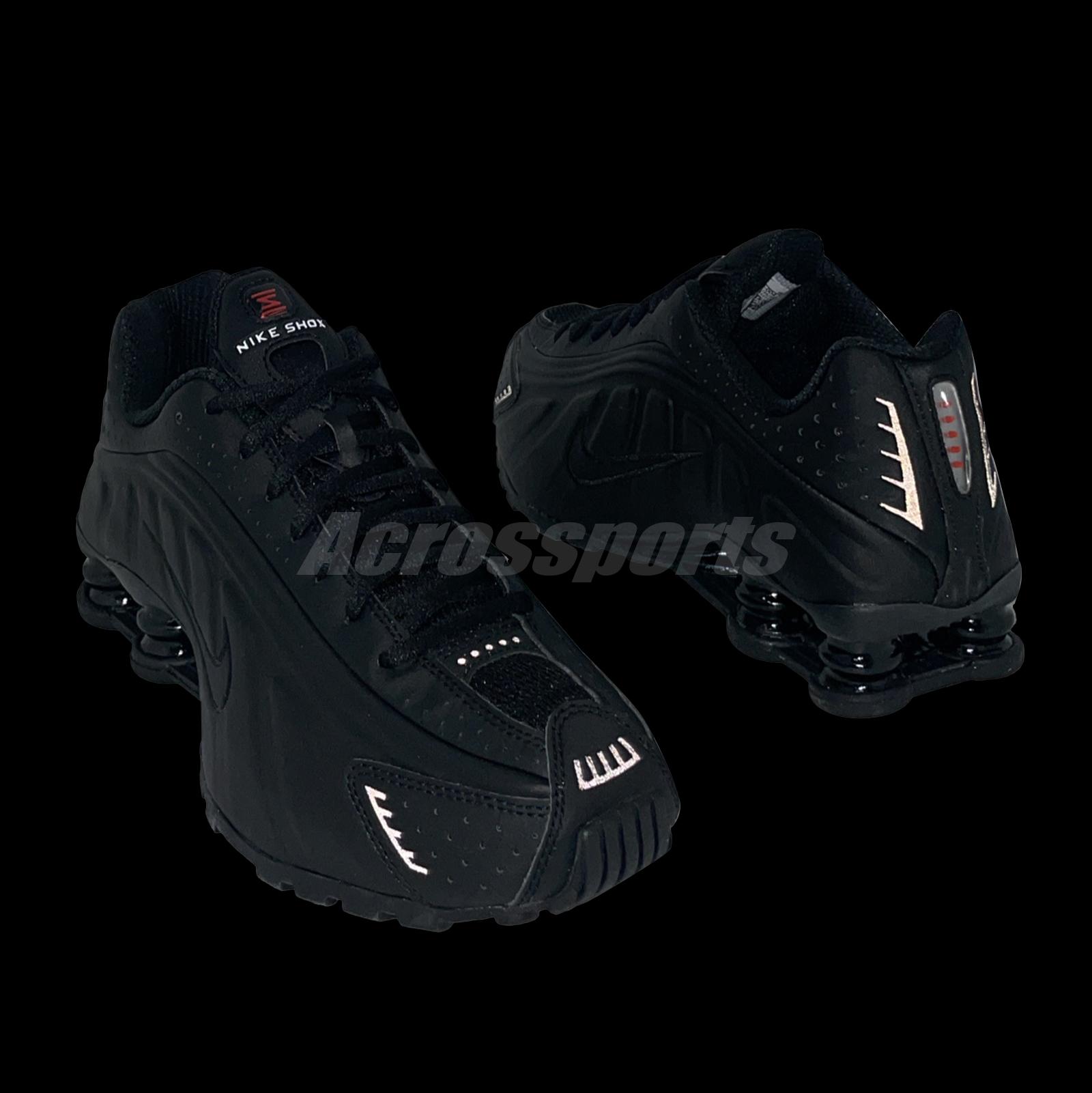 Nike Shox R4 Black Max Orange 2024 Women Unisex Casual Shoes