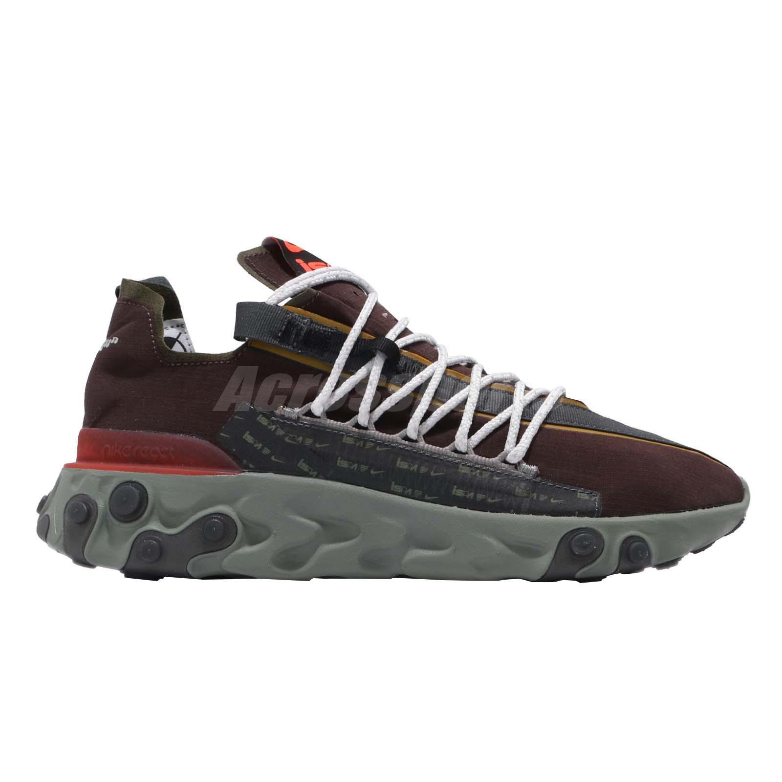 Nike React WR ISPA Brown Running Cross Training Element AR8555-200 Sz 10.5