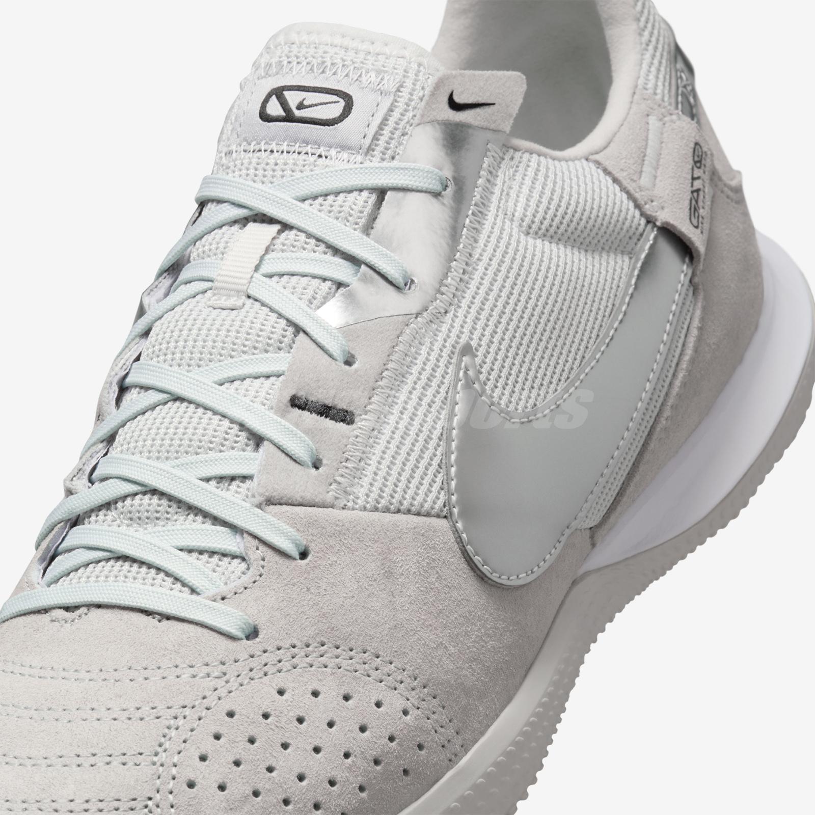 Nike Streetgato Light Smoke Grey Metallic Silver Men Soccer Shoes