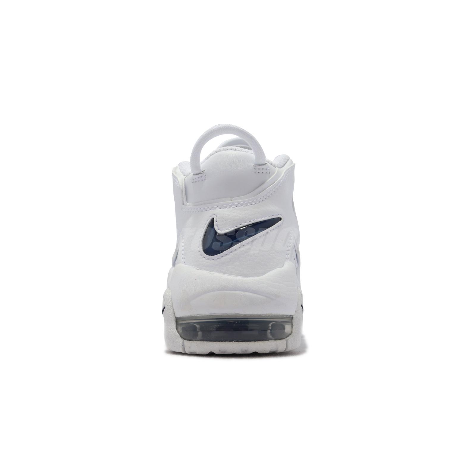 Nike Air More Uptempo GS White Navy Junior Kids Women Casual