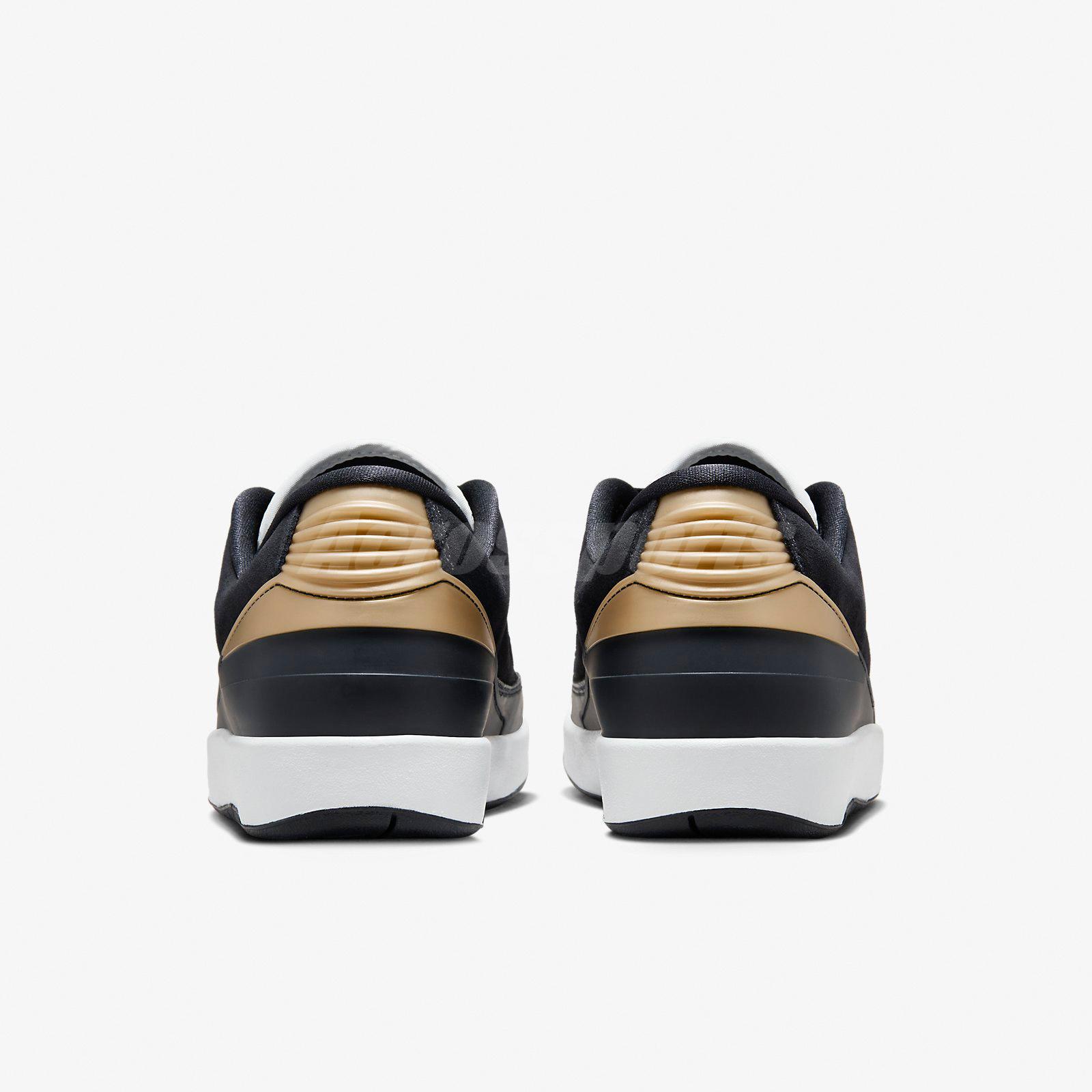 Nike Wmns Jordan 2 Retro Low AJ2 Black Metallic Gold Women