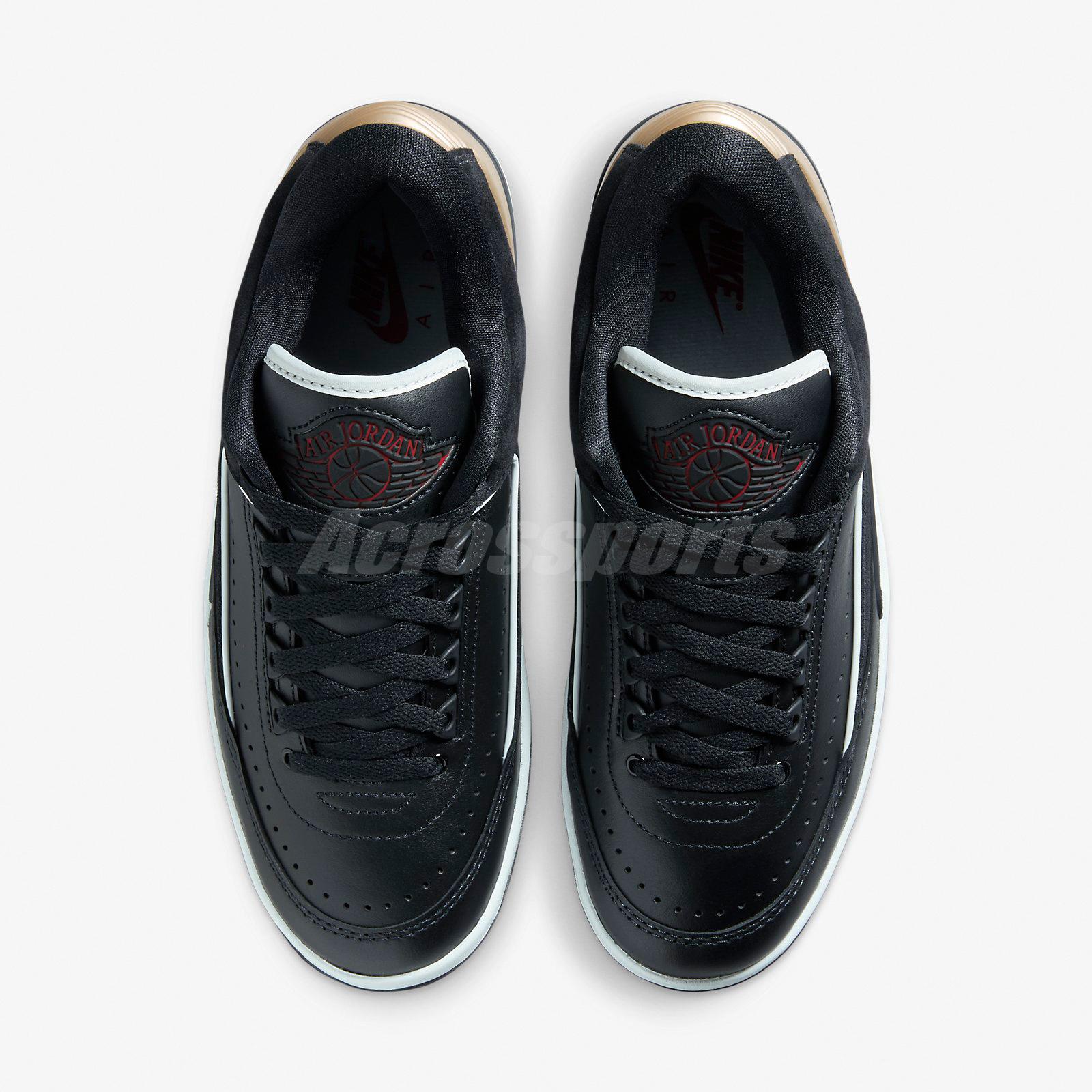 Nike Wmns Jordan 2 Retro Low AJ2 Black Metallic Gold Women