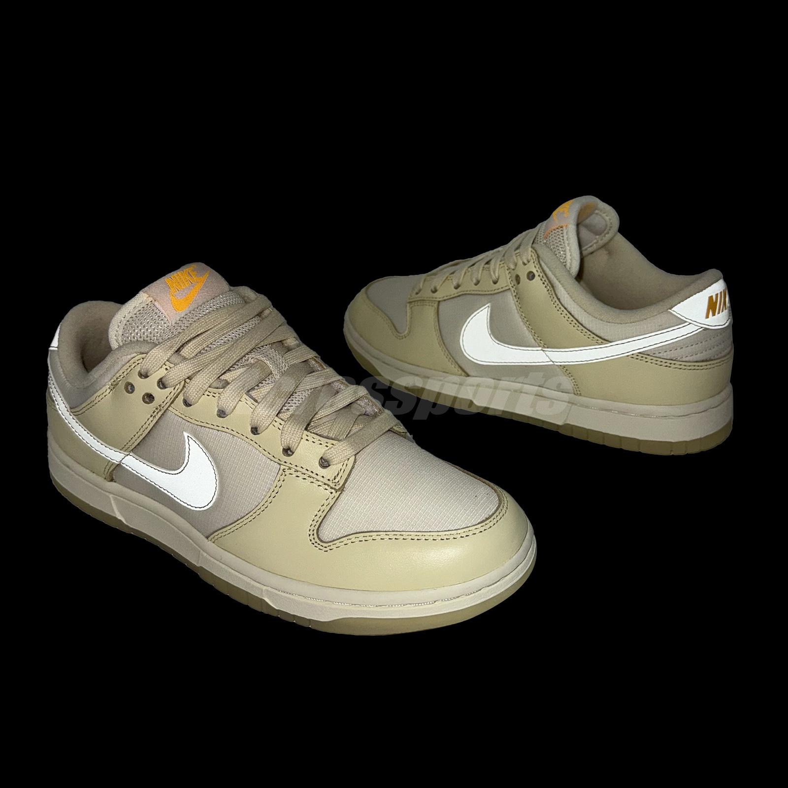 シューズ・サンダルその他 Nike dunk low women's shoes FZ2552-100 Nike Women's Dunk Low Muslin Team Gold – Puffer Reds