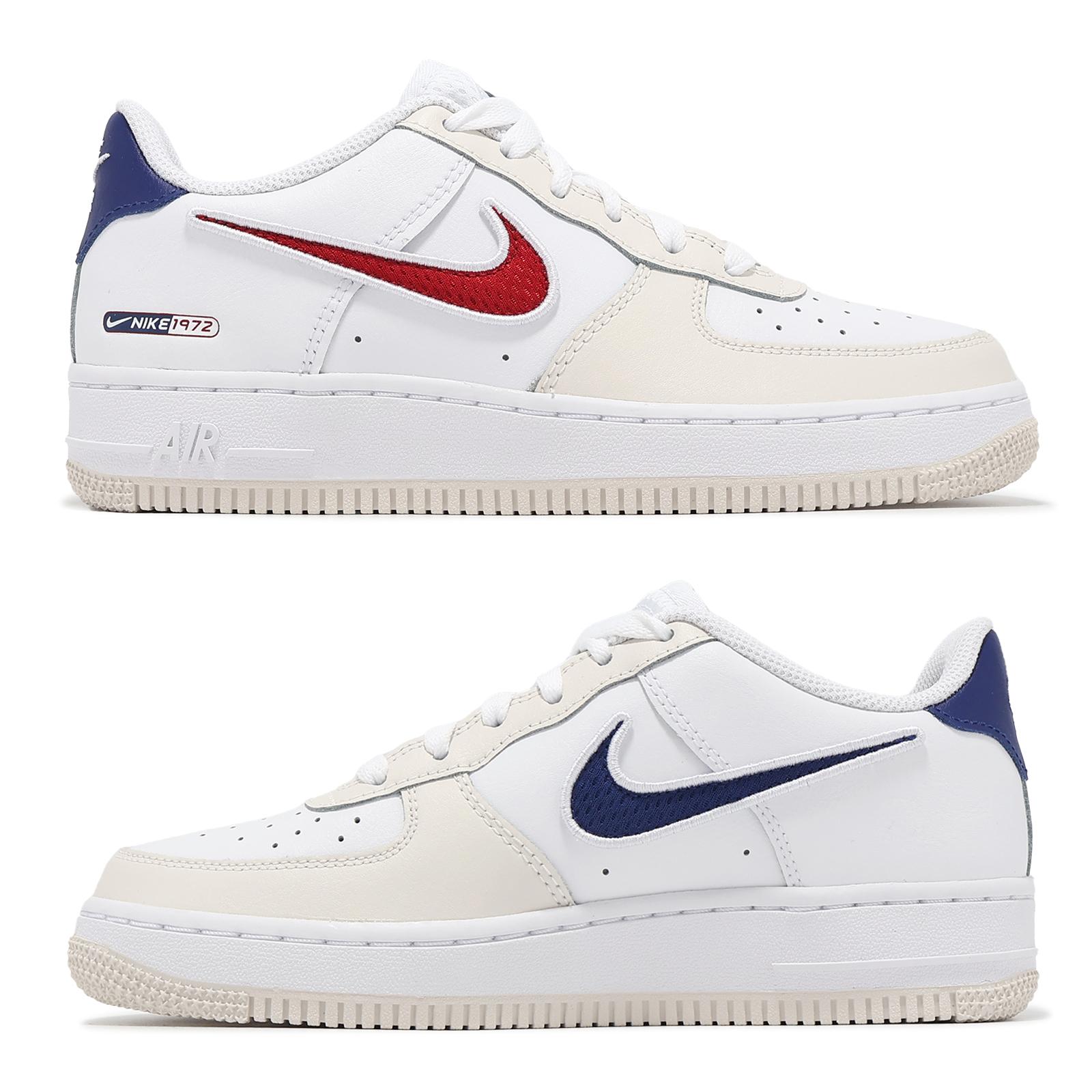 white & pl blue air force 1 lv8 trainers youth
