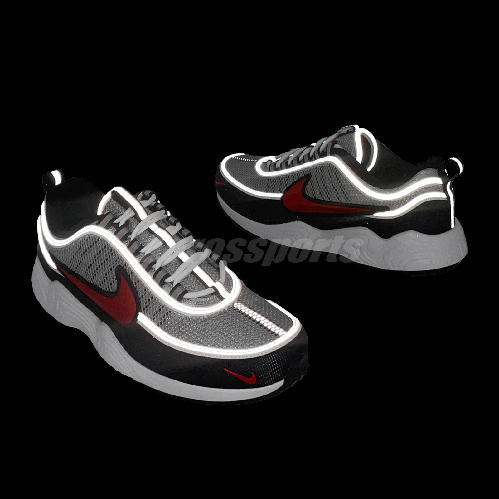 Nike Air Zoom Spiridon SP Metallic Silver Sport Red Men Casual