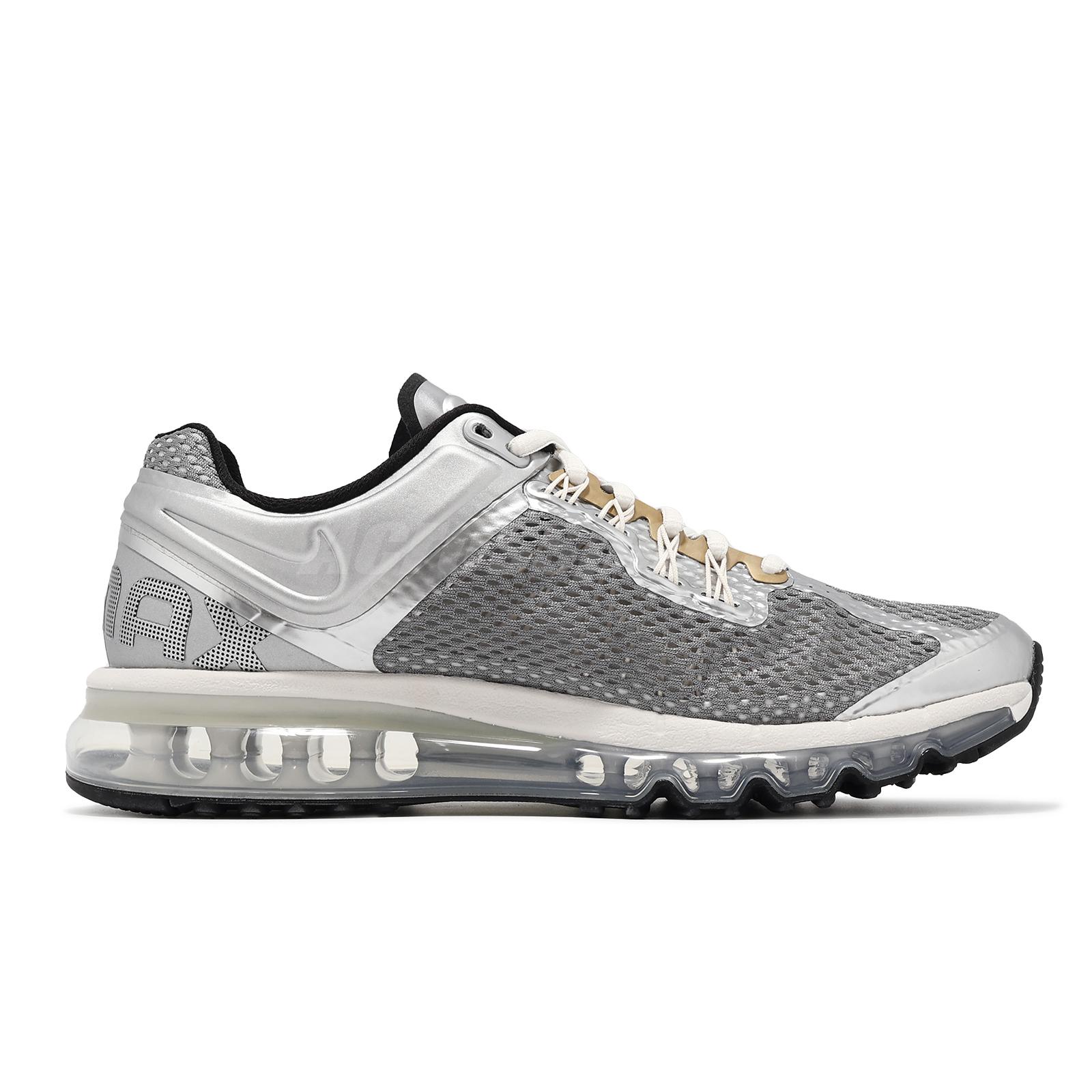 Nike Air Max 2013 Metallic Silver Gold Men LifeStyle Casual Shoes