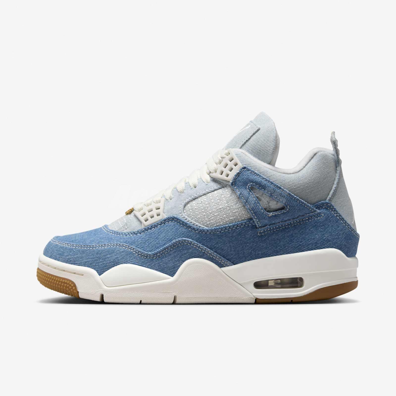 Nike Wmns Air Jordan 4 Retro TEX AJ4 Worn Blue Denim Women Unisex