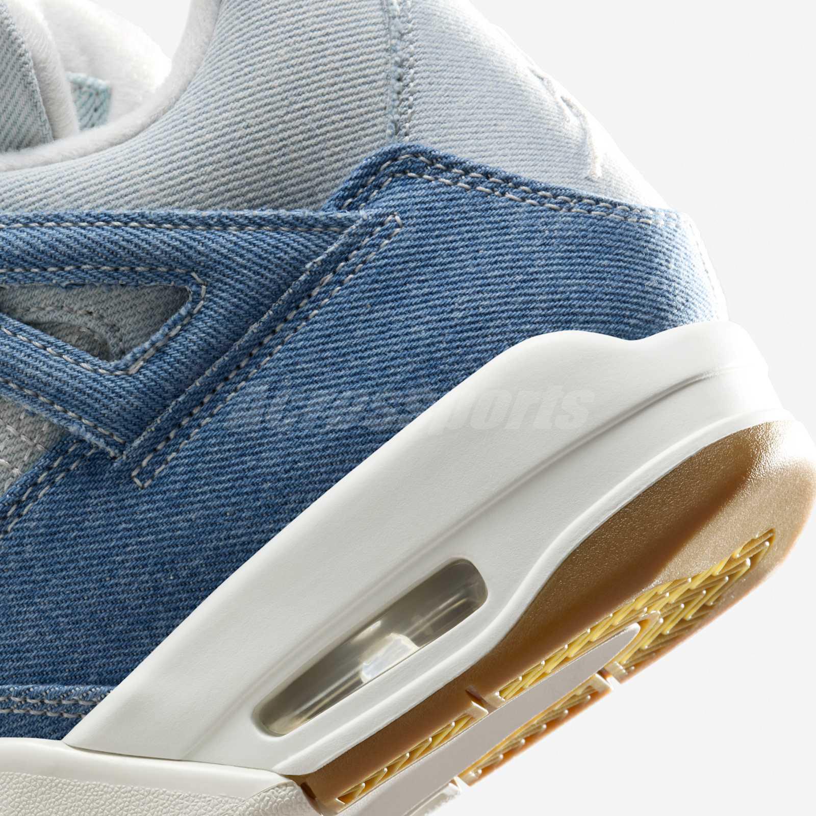 Nike Wmns Air Jordan 4 Retro TEX AJ4 Worn Blue Denim Women Unisex
