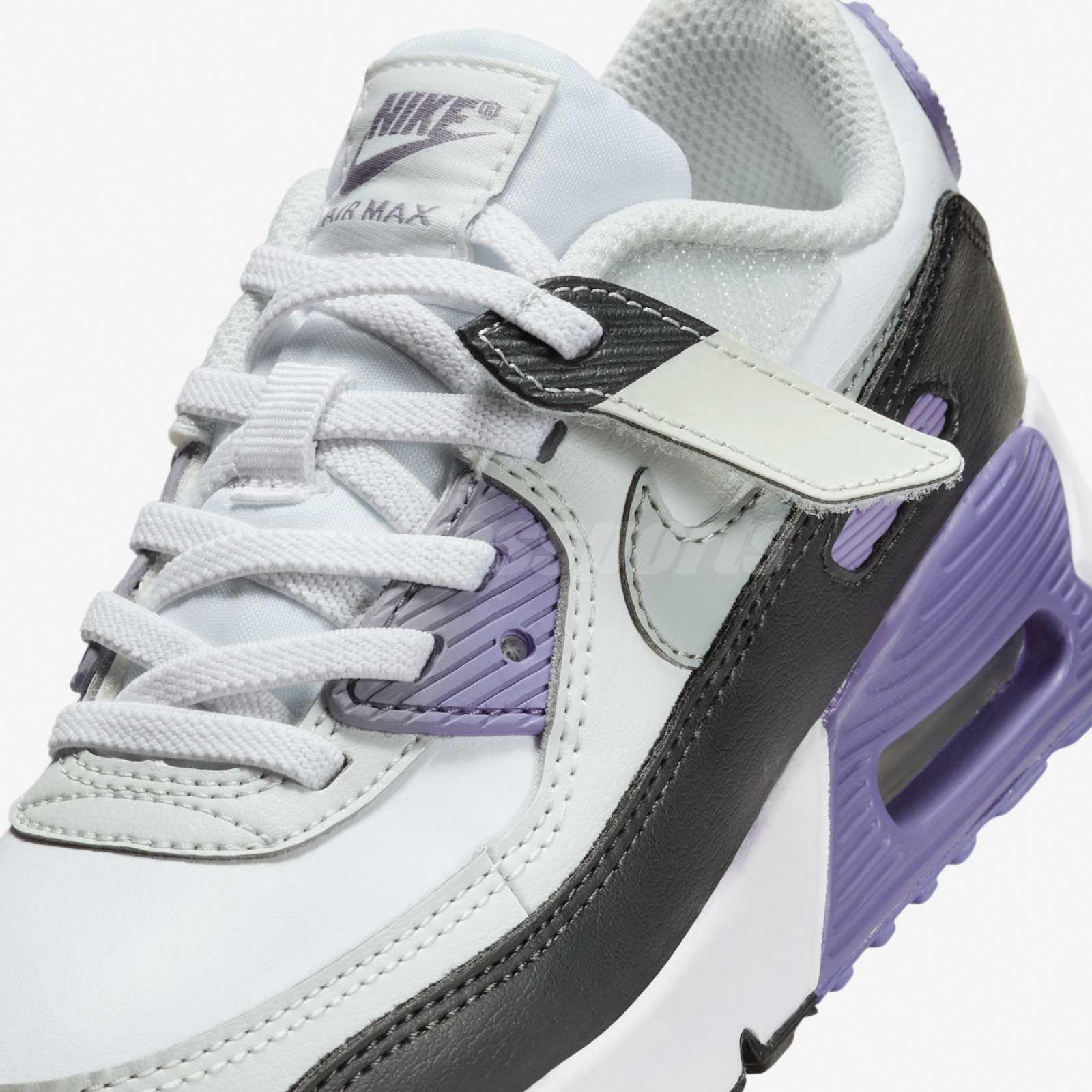 Nike Air Max 90 EasyOn PS White Dusty Amethyst Kids Preschool