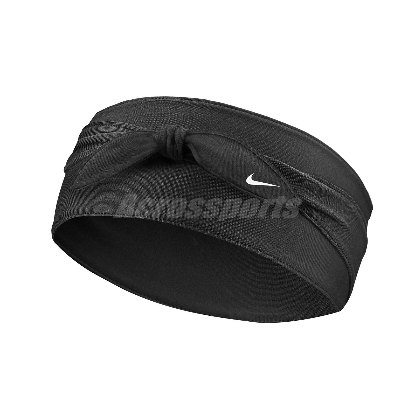 Nike Dry Bandana Head Tie Band Reversible Adjustable Tennis Black