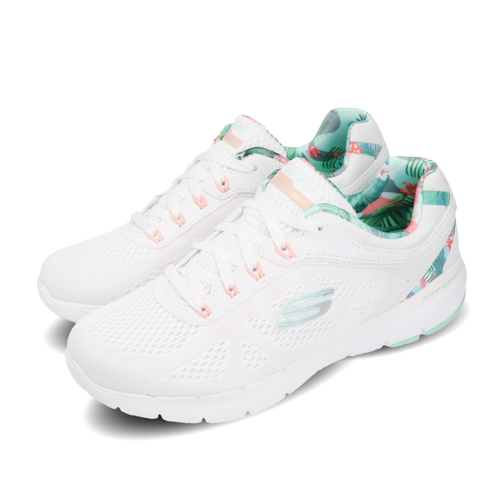 skechers white flex appeal