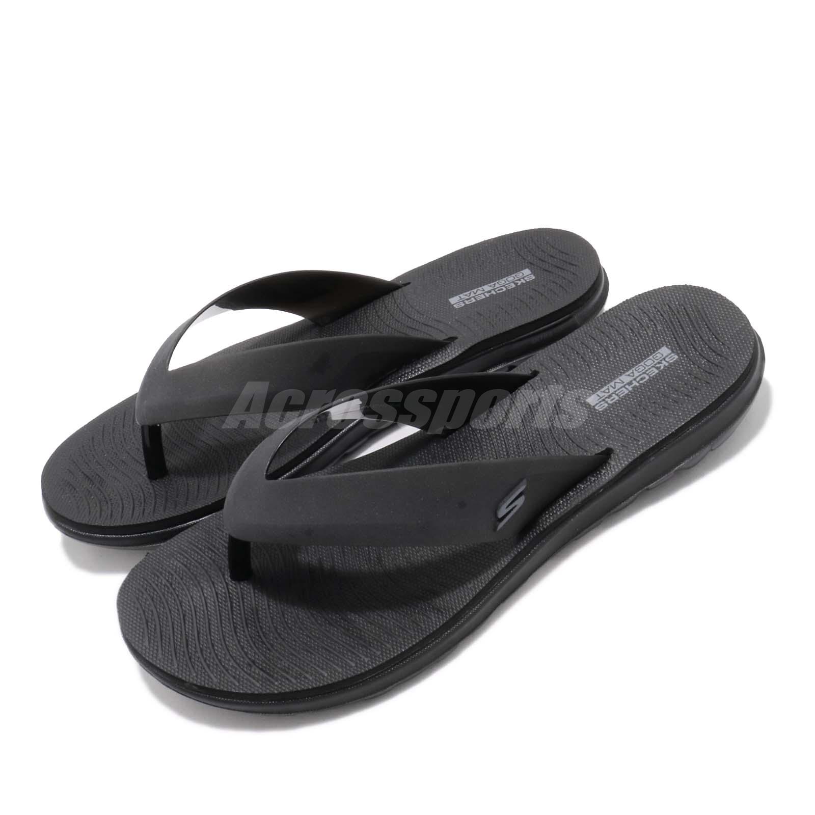 skechers slippers black